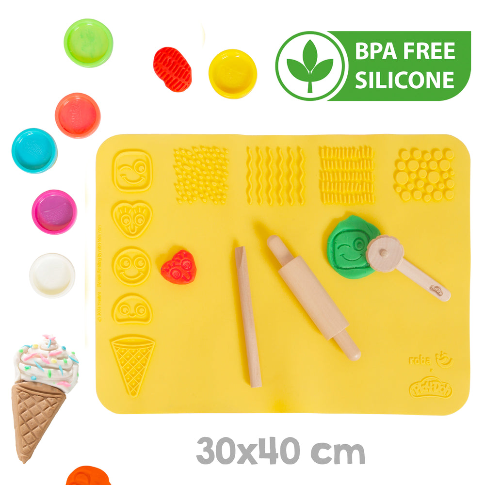 roba x Play-Doh Set di gioco con tappeto creativo, strumenti, barattoli di pasta