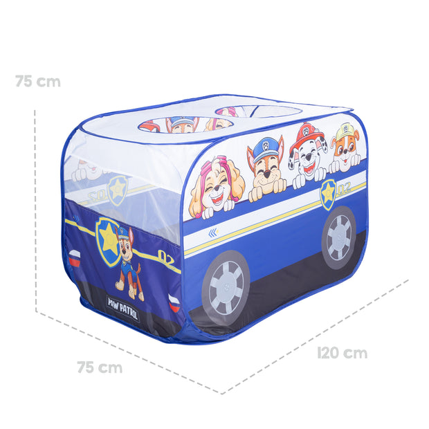 Tente de jeu Pop-Up 'Paw Patrol' - Tente en forme de voiture avec fonction de pliage automatique