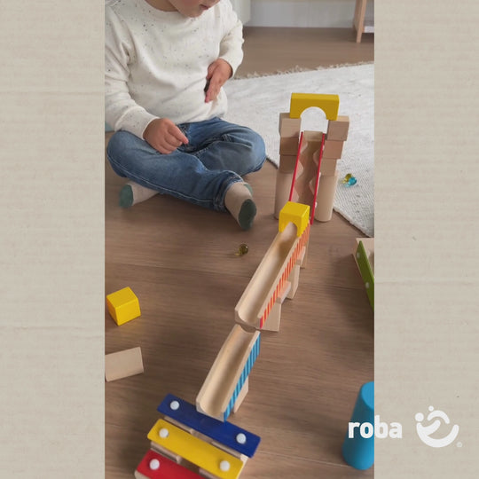 Jeu de billes, gros jeu de billes en bois, 100 pièces, jeu de marbre, jouet à moteur à assemblage variable