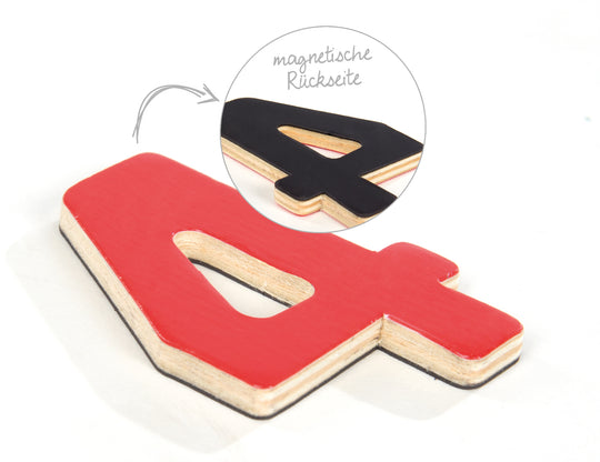 Magnetzahlen, Holz Magnet-Tafelset mit Zahlen und Zeichen, 35tlg, Schul-Spielzeug für Kinder