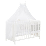 Multifunctional cot with co sleeping function, 60 x 120 cm, white, incl. complete bed equipment