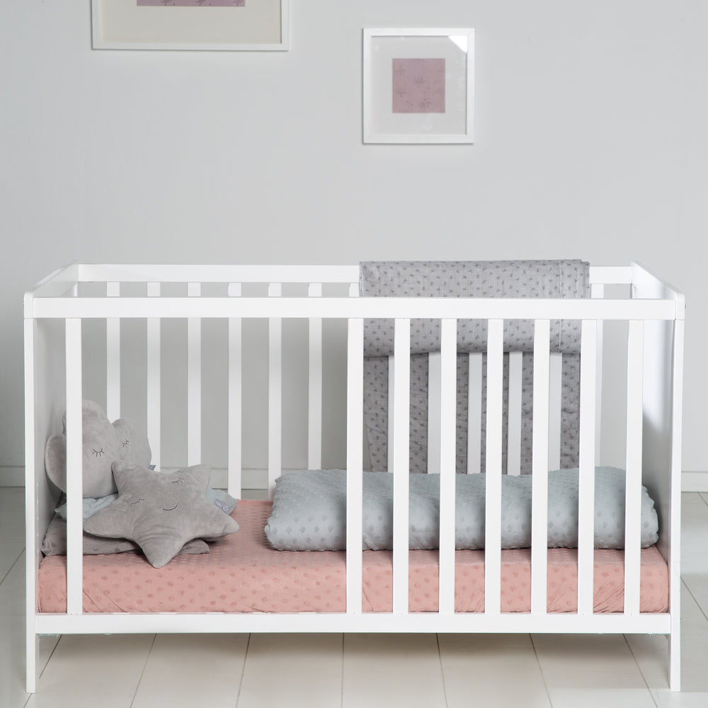 Baby- & Beistellbett 2in1 'Hamburg' 60x120 cm, weiß, verstellbar, inkl. 5 Schlupfsprossen