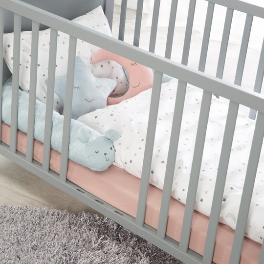 Ensemble de lit complet 'Sternenzauber' 70 x 140 cm, taupe, incl. literie, ciel, nid et matelas