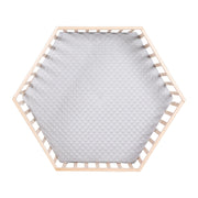 Hexagonal playpen 'Cosiplay' made of organic beech, incl. protective insert 'roba Style' & castors