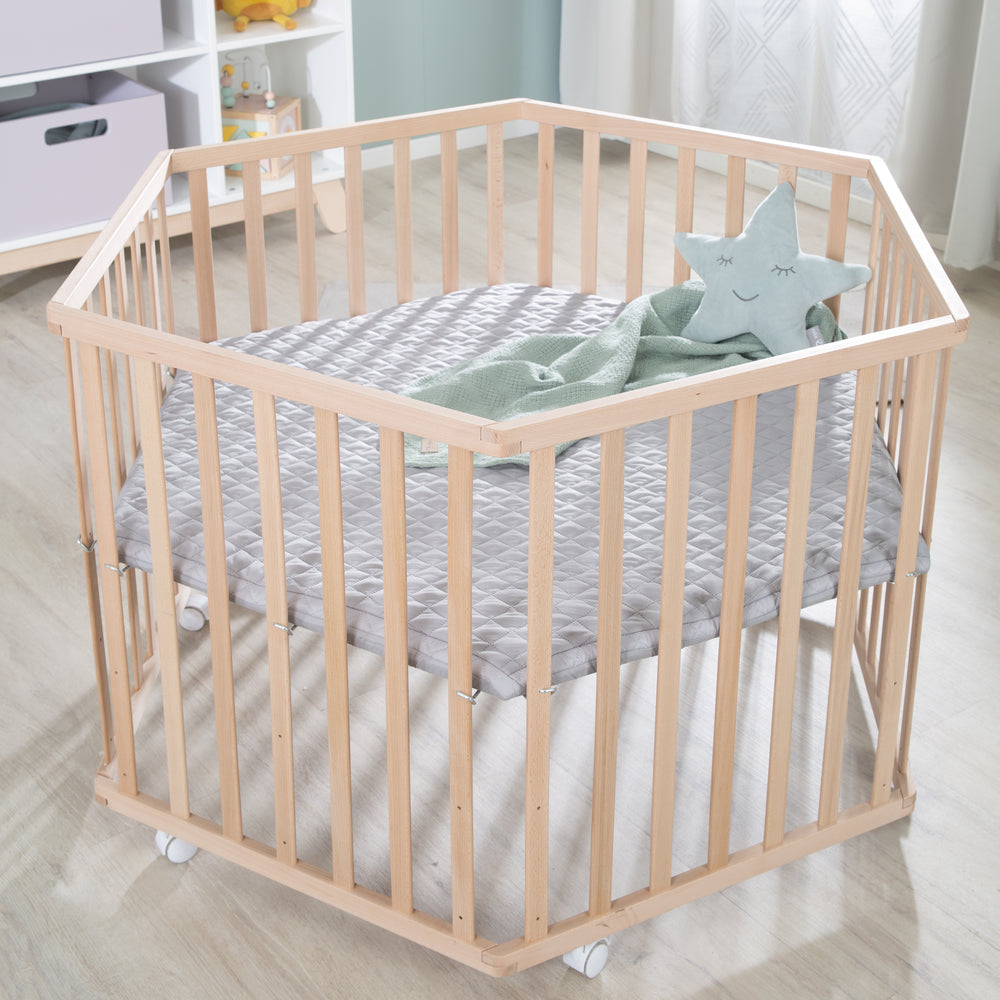 Laufgitter 6-eckig 'Cosiplay' aus Bio-Buche, inkl. Schutzeinlage 'roba Style'