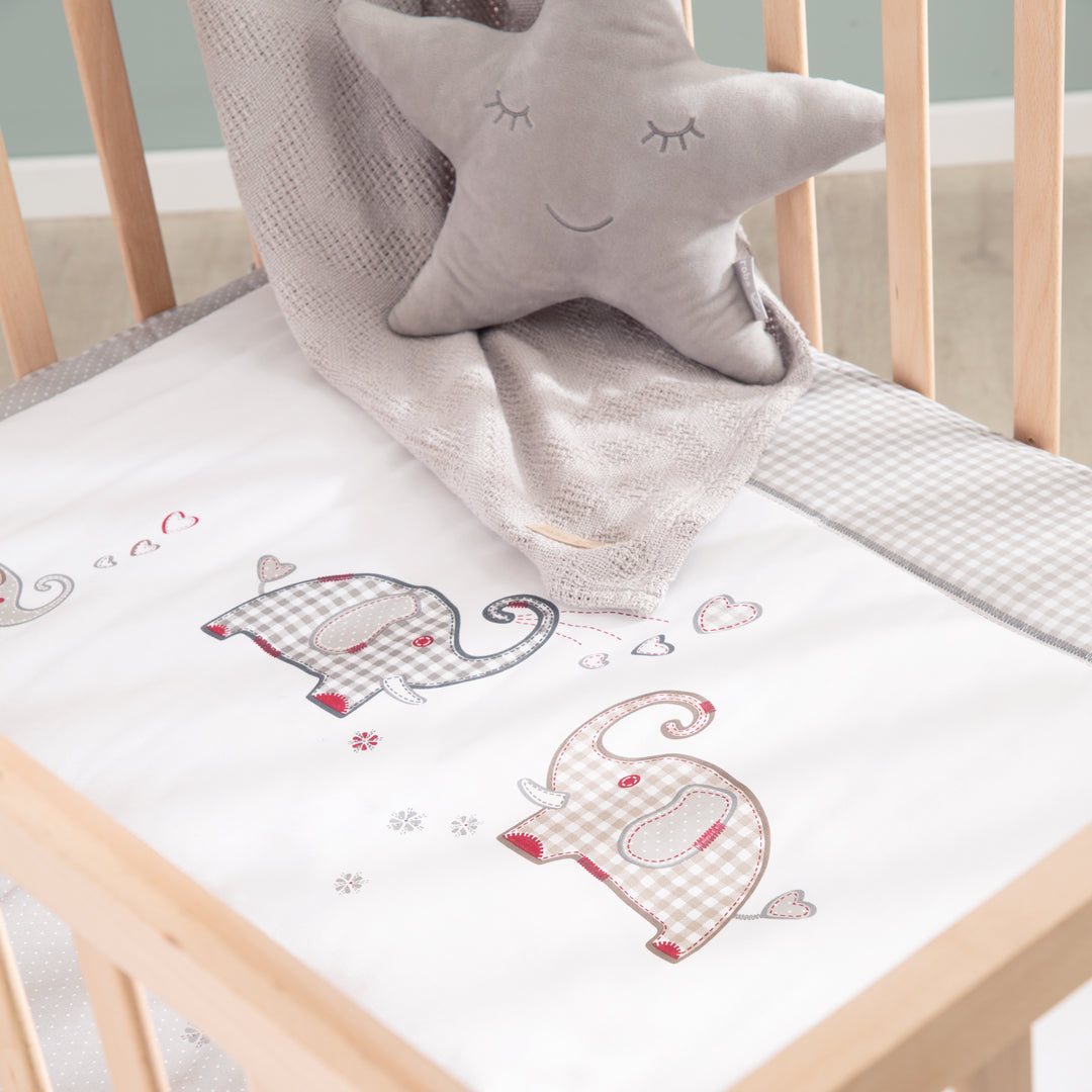 Parque infantil 75 x 100 + Almohadilla 'Jumbotwins' - Madera natural