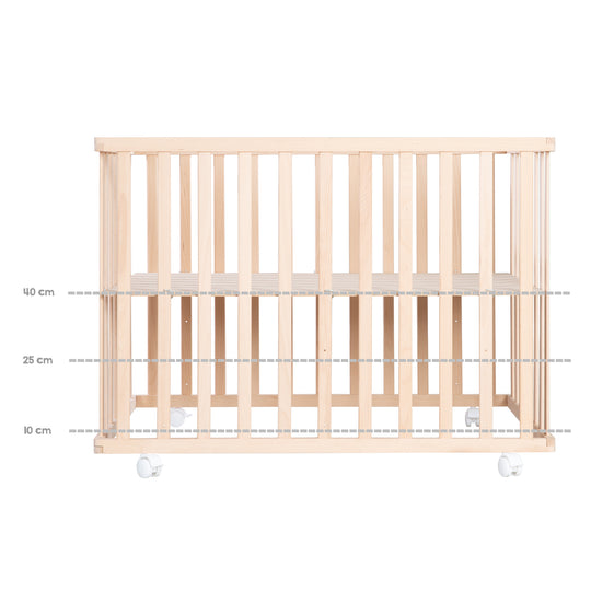 Box 75 x 100 + inserto 'Jumbotwins' - legno naturale
