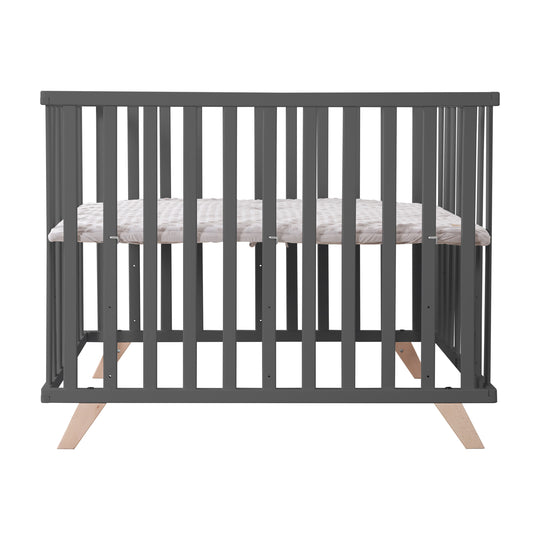 Parque infantil 75 x 100 cm antracita con inserto de parque gris 'Lil Planet'