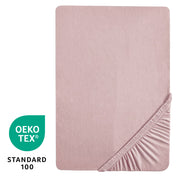 Fitted Sheet 'Lil Planet' pink/mauve, single jersey, 100 % organic cotton