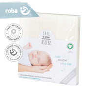 Fitted Sheet 'safe asleep®', Single jersey, 100% cotton, Canadian white