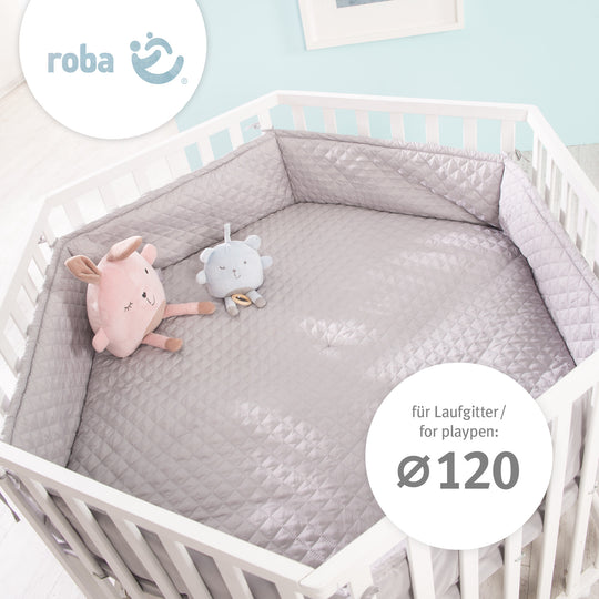 Playpen Mattress, Hexagonal, Playpen Mattress White, Quilted, LxWxH 112 x 97 x 4 cm