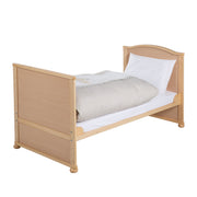 Set letto completo "Liebhabär" 70 x 140 cm, naturale, trasformabile, inclusa biancheria da letto, baldacchino, riduttore e materasso