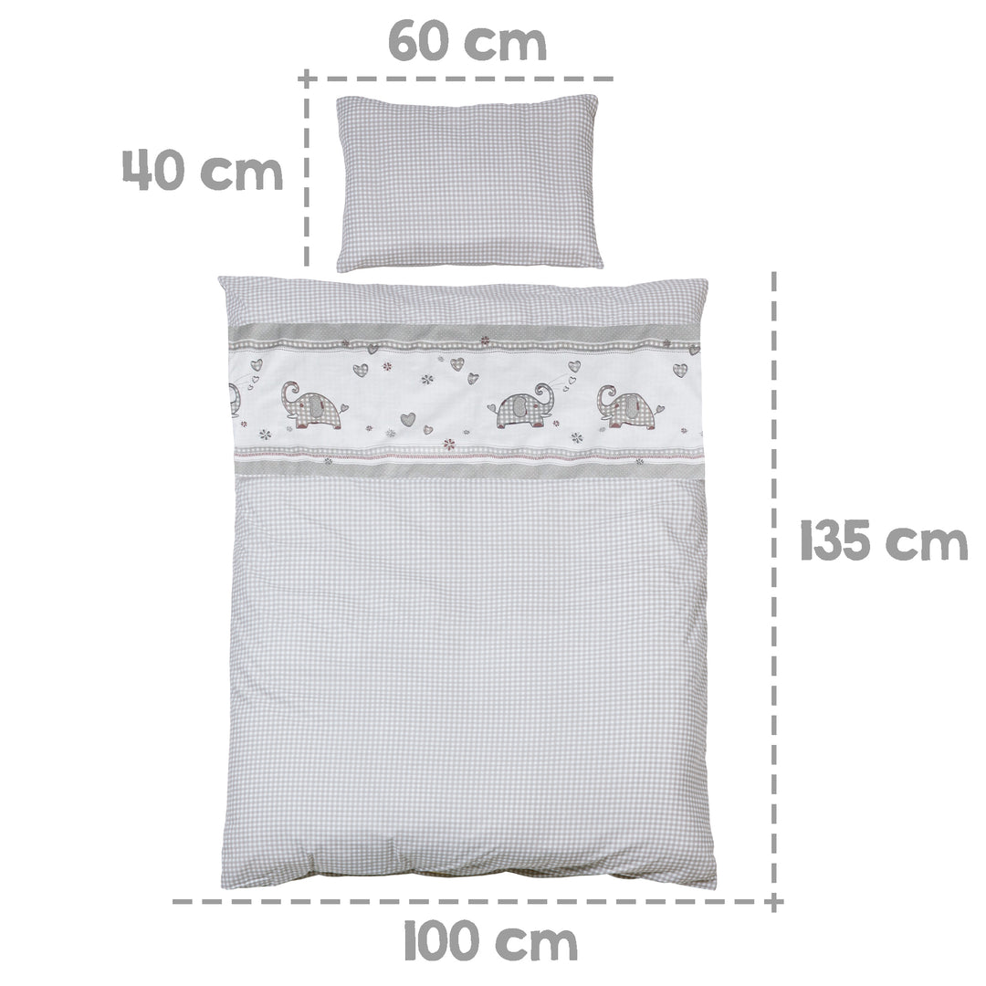 Set letto completo 'Jumbotwins', 70 x 140 cm, bianco, compresa biancheria da letto, cielo, nido & materasso