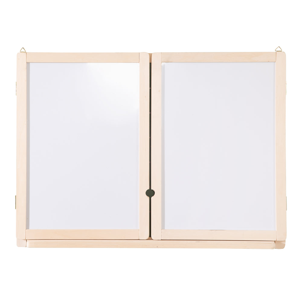 Lavagna magnetica e tavolo da disegno, bianco, a righe, incl. Gesso, numeri e lettere magnetici in legno