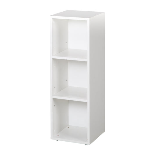 Side Shelf White, 2 Shelves, Shelf for Baby & Children's Room, HxWxD 88 x 27 x 32 cm