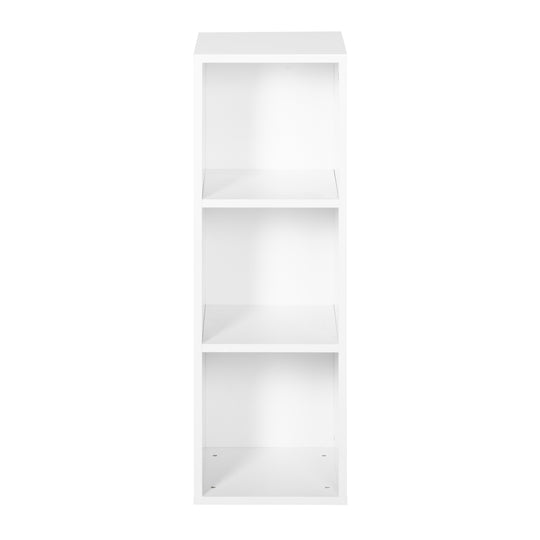 Side Shelf White, 2 Shelves, Shelf for Baby & Children's Room, HxWxD 88 x 27 x 32 cm