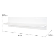 Universal wall shelf, white, furniture rack for the place above the chest of drawers or as a bookshelf
