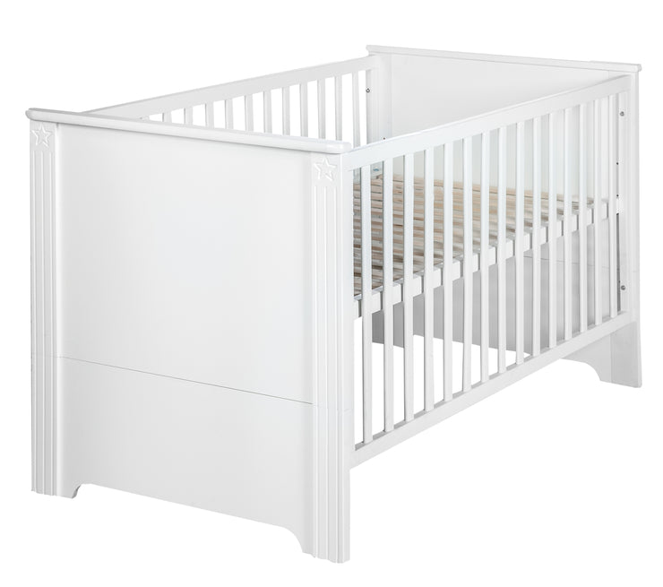 Conjunto de muebles para niños 'Maxi' que incluye cama combinada, 70 x 140 cm y cambiador ancho, blanco