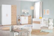Children's room set 'Lion' 3-piece - bed 70x140 + changing table dresser + wardrobe