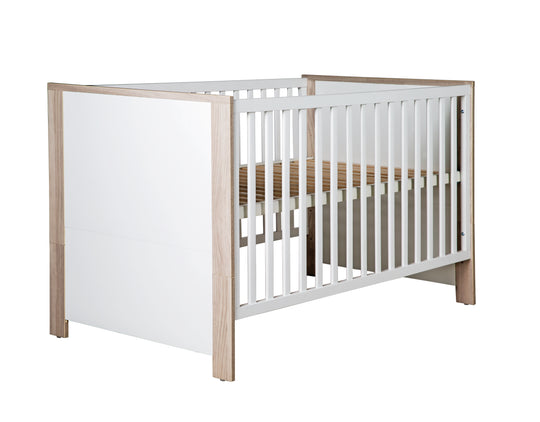 Furniture Set 'Olaf' including Convertible Bed 70 x 140 cm & Wide Changing Table, Luna Elm/White