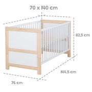 Furniture Set 'Matilda', incl. baby/children's bed 70 x 140 cm & changing dresser