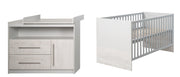 Set cameretta "Maren 2" incl. letto combinato 70 x 140 cm e fasciatoio, grigio chiaro/ bianco