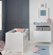 Conjunto de habitación infantil con cambiador 'Hamburg' y cama supletoria con somier 60 x 120 cm