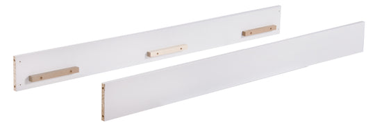 Set lit complet 'Moritz' 70 x 140 cm incl. sommier, côté et structure de lit transformables, blanc/orme lunaire