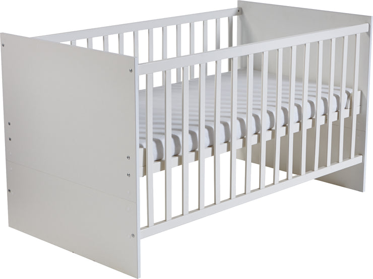 Ensemble de chambre "Maren", incl. lit bébé 70 x 140 cm et un commode à langer large, blanc