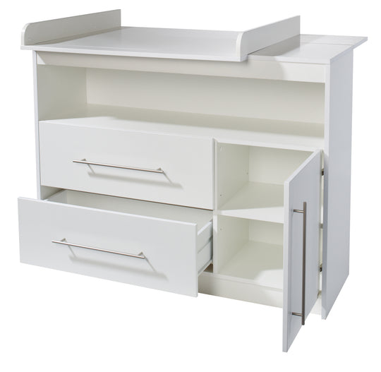 Furniture Set 'Maren' including Convertible Children's Bed 70 x 140 cm & Wide Changing Table, White