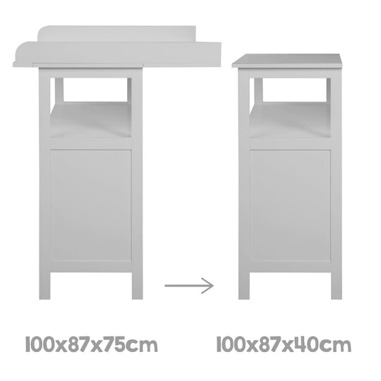 Möbelset 'Hamburg' - Baby- & Beistellbett 60x120 + Wickelkommode - Taupe