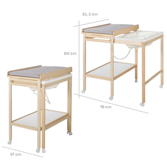 Bath-Changing Combination 'Baby Pool' Bicolor Including Changing Mat 'roba Style'