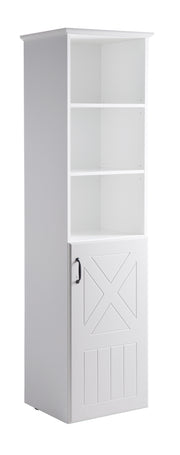 Stand shelf 'Constantin', white, wooden shelf for children's room, soft close technology, baby/children's furniture
