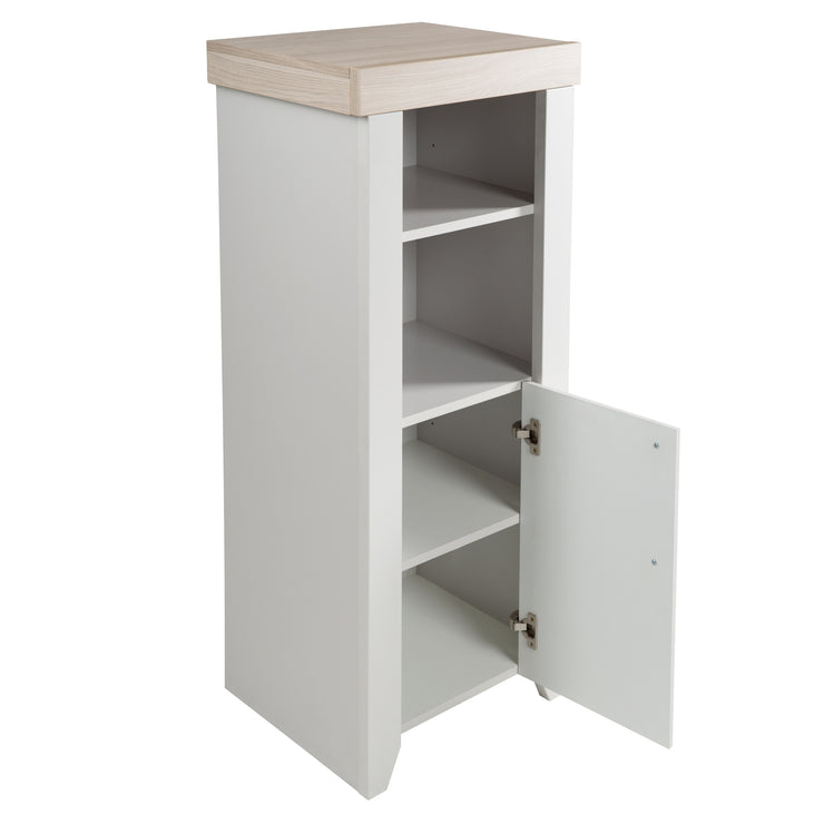 Standing shelf 'Helene', made of wood for baby & children's rooms, soft-close technology, light gray / Luna Elm