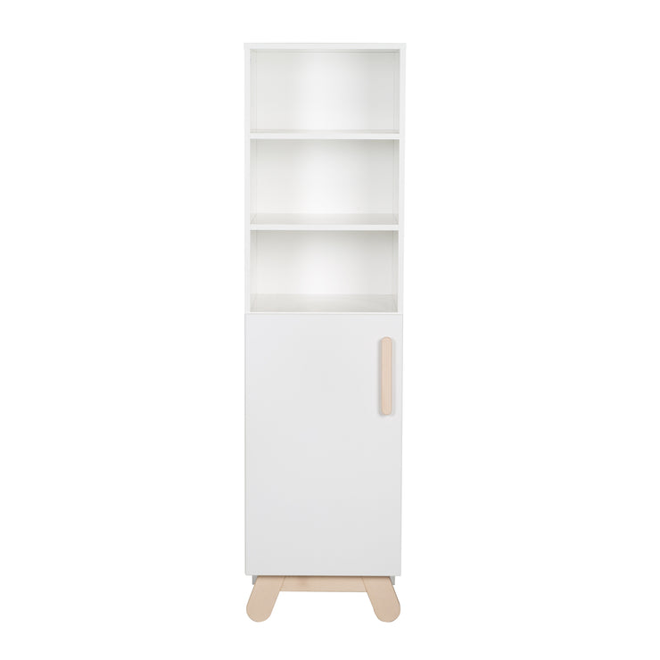 Freestanding shelf 'Clara' 3 open compartments, body in anthracite, solid wood feet & handles