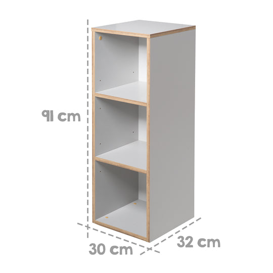 Estante lateral 'Caro', adecuado debajo de la cómoda de cambio 'Caro', para habitación de bebé y niños, gris claro