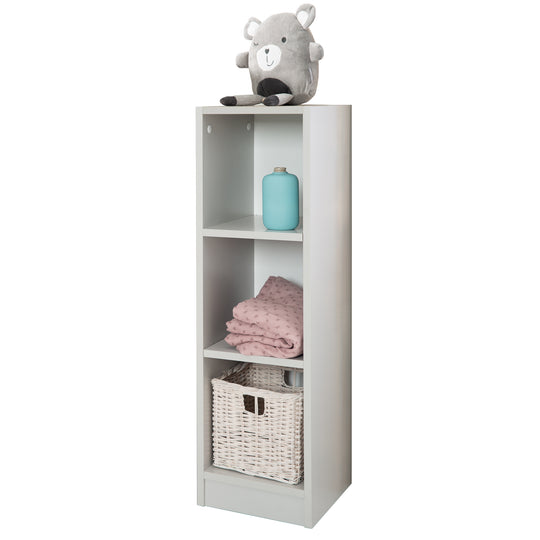 Estante lateral 'Maren 2', compatible con la cómoda para cambiar 'Maren 2', para habitación infantil, gris claro, blanco
