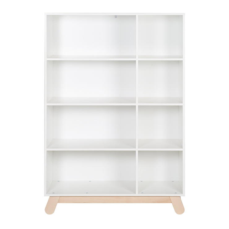 Square storage shelf 'Clara' - 8 compartments - Solid wood feet - White