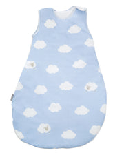 Sleeping Bag 'Kleine Wolke blau', 70 - 90 cm, all year round, breathable cotton, unisex