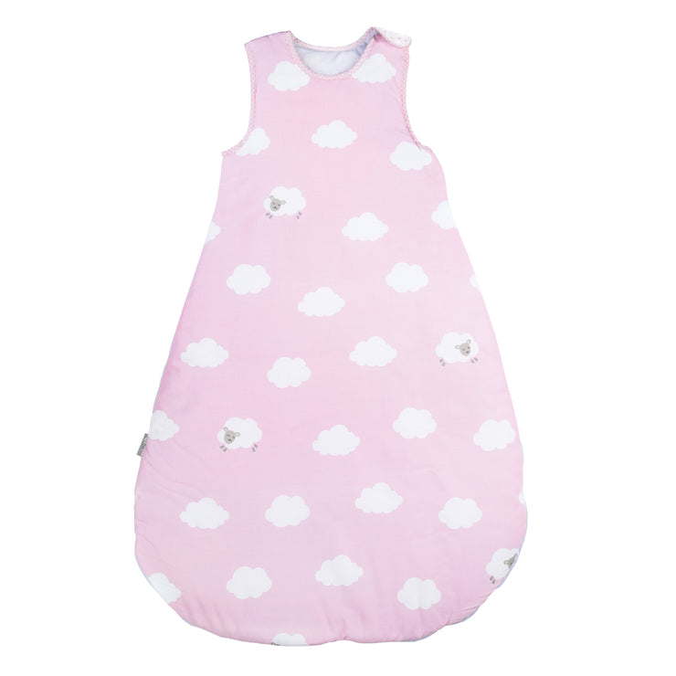 Saco de dormir 'Kleine Wolke rosa', 70 - 90 cm, bolso de dormir bebé durante todo el año, algodón transpirable
