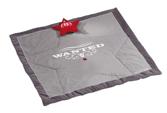 Tapis d'éveil 'Rock Star Baby', 100 x 100 cm, revêtement pour parc d'enfant, incl. coussin de bébé