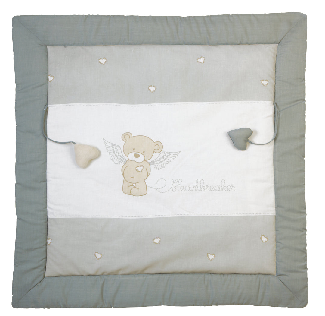 Krabbeldecke 'Heartbreaker', 100 x 100 cm, Spiel-/ Laufgittereinlage, 100 % Baumwolle