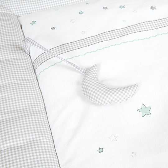 Krabbeldecke 'Sternenzauber', 100 x 100 cm, Spiel-/ Laufgittereinlage, 100 % Baumwolle