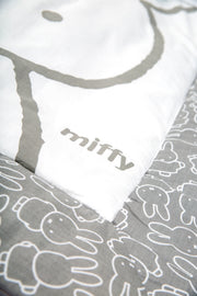 Crawling blanket 'miffy®', 100 x 100 cm, play/running grille insert, 100% cotton