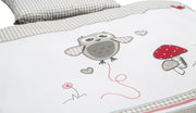 Cradle bed linen 'Adam & Eule', 2-piece cradle set, baby bed linen 80 x 80 cm, 100% cotton