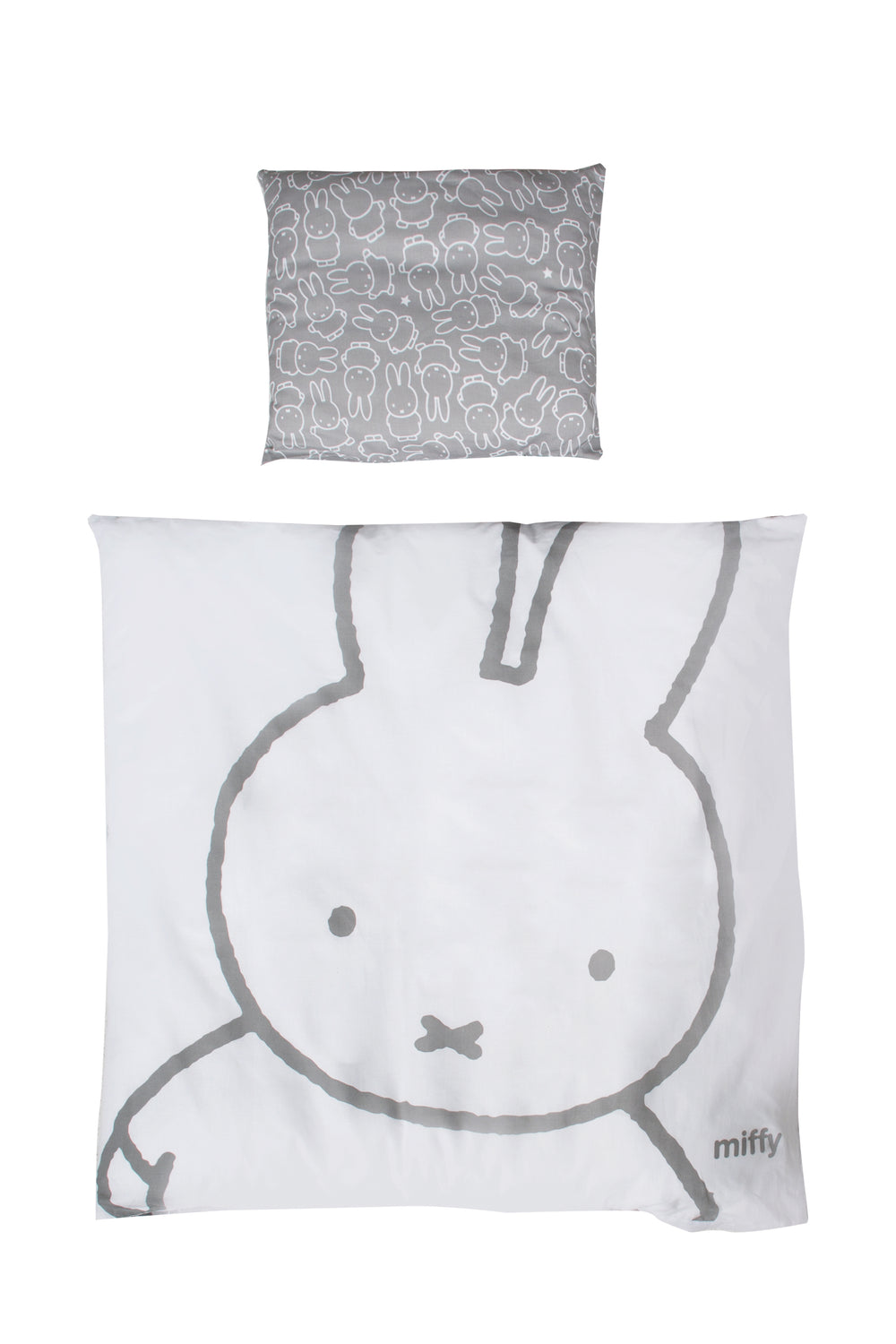 Set de cuna 'miffy®', 2 piezas, ropa de cuna reversible 80 x 80 cm, 100% algodón