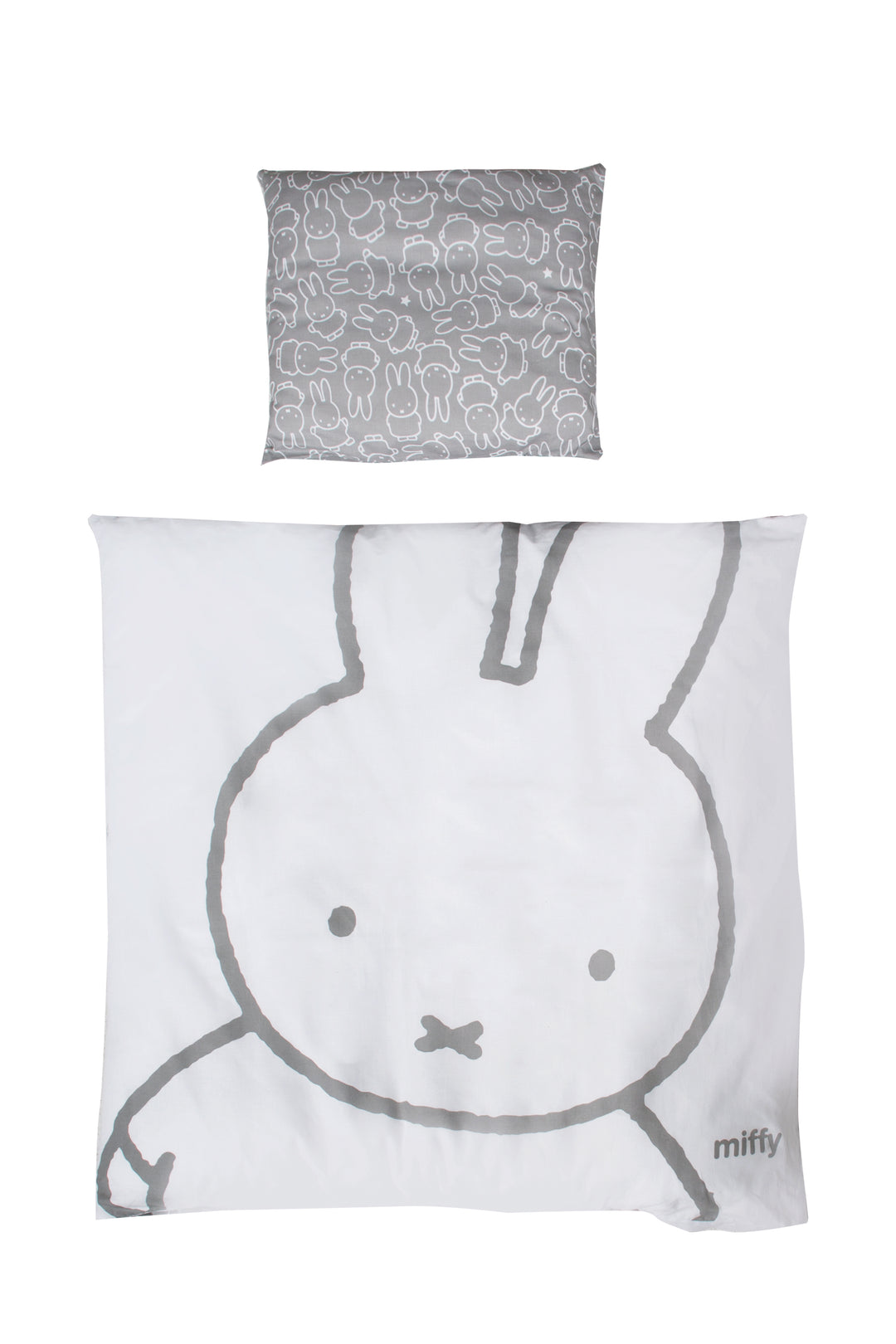 Set de cuna 'miffy®', 2 piezas, ropa de cuna reversible 80 x 80 cm, 100% algodón