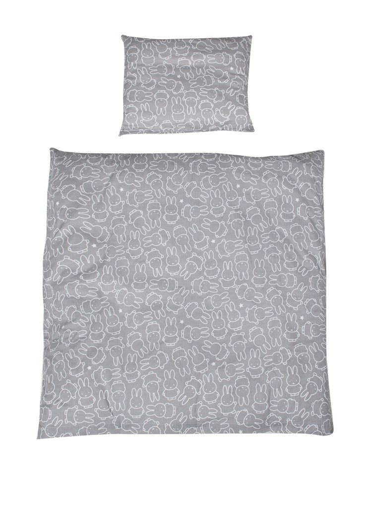 Set culla 2 pezzi "miffy®", biancheria da letto culla 80x80cm, biancheria da letto reversibile, 100% cotone