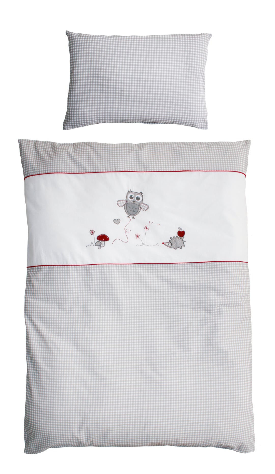 Biancheria da letto 'Adam & Eule', biancheria da letto per bambini in 2 parti 100 x 135 cm, 100% cotone