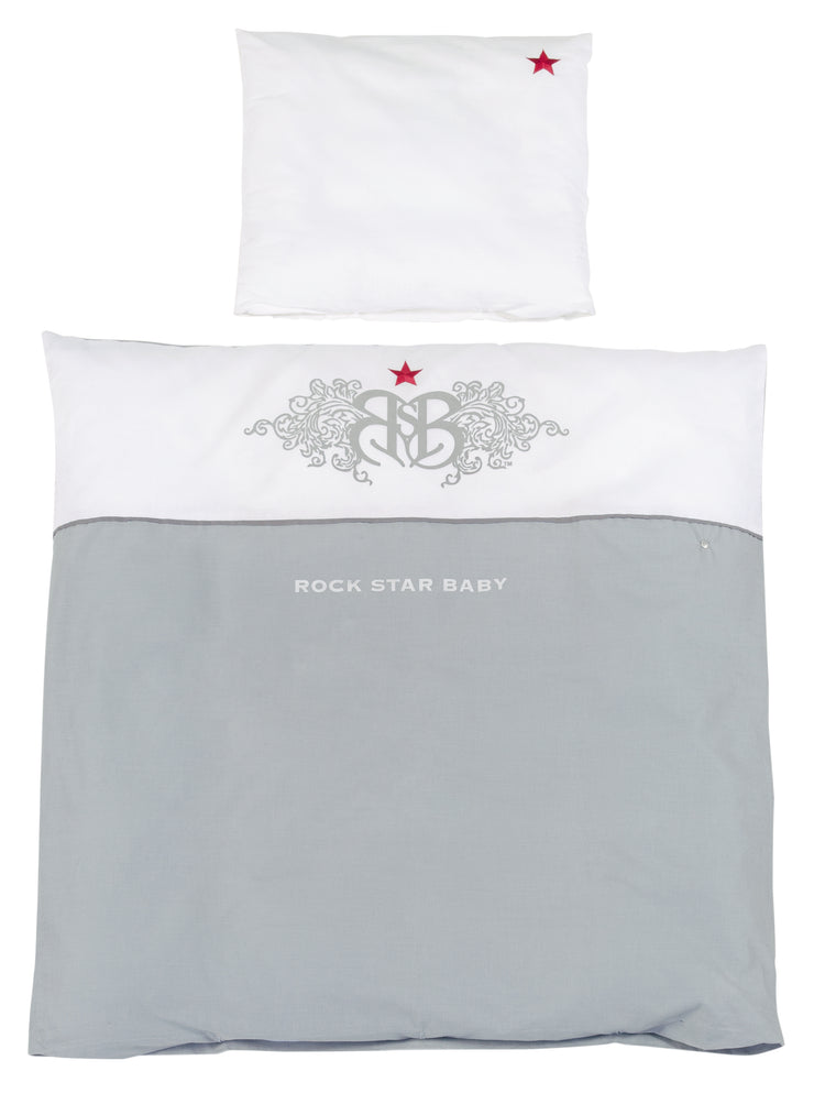 Bed dinged 'Rock Star Baby 1', 2-piece cotbed linen 100 x 135 cm, 100% cotton